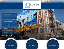 Tablet Screenshot of lambertinc.com